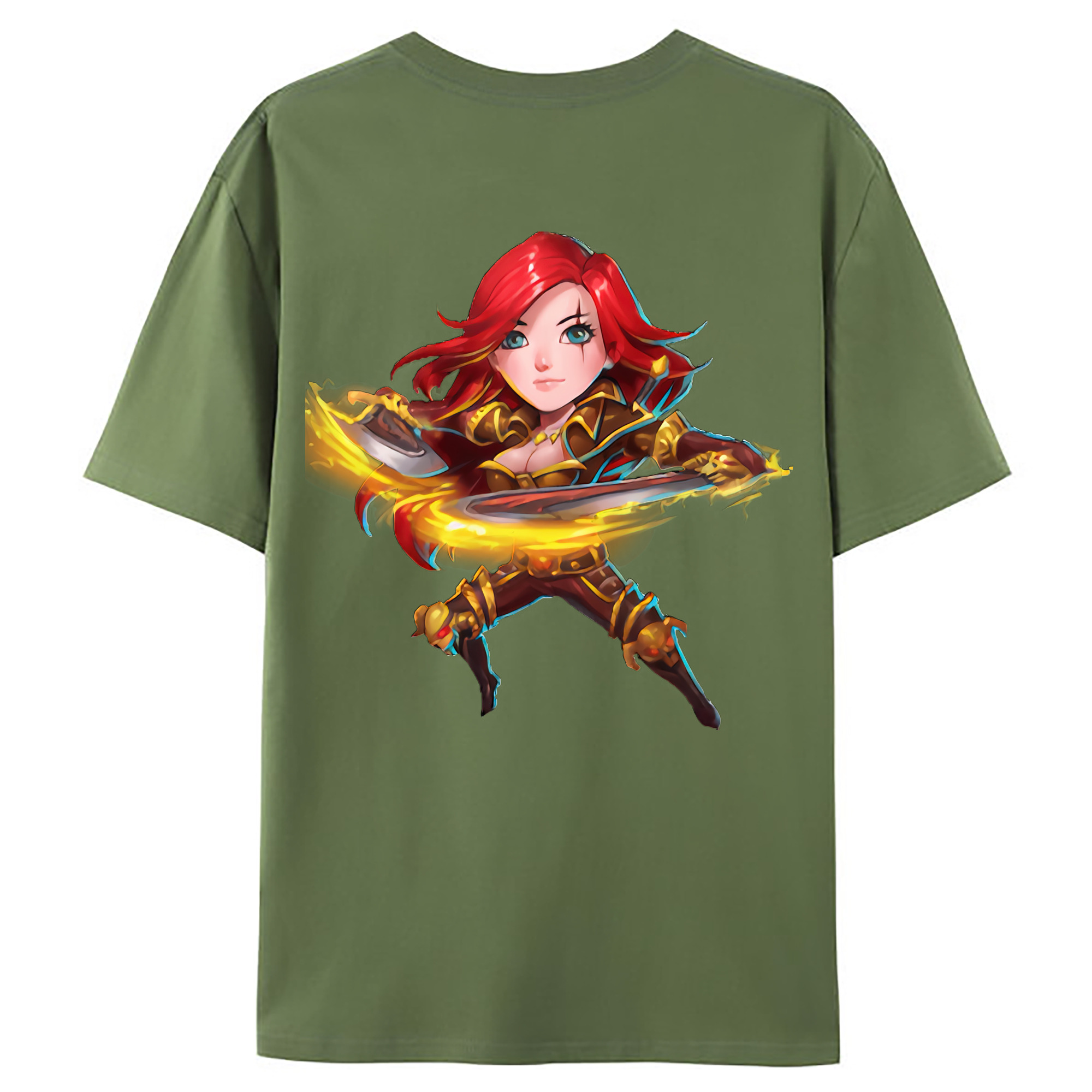 （画像用） リーグ・オブ・レジェンド League of Legends LOL 綿100％ メンズ半袖Tシャツ（バックプリント） 通気性